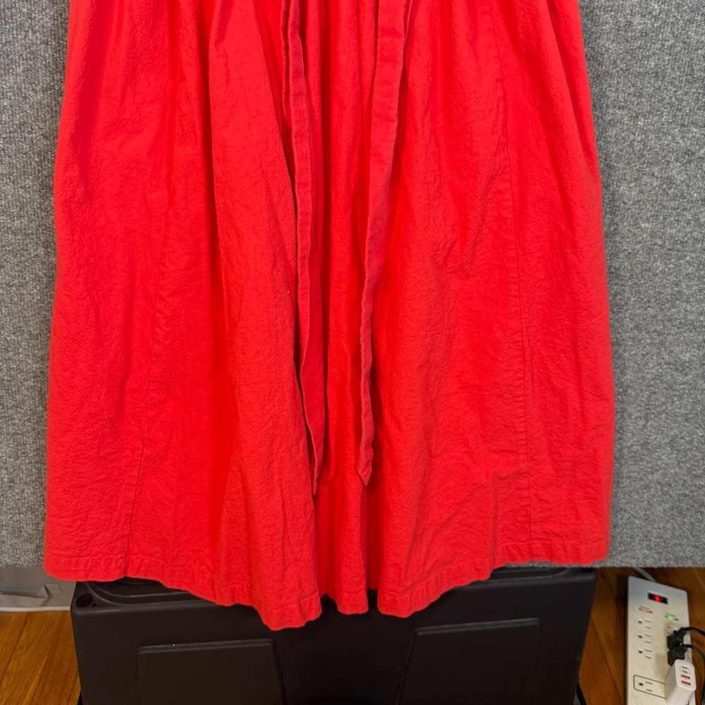 Free People Ruffle It Up Red Midi Dress size Medium - Picture 3 of 9